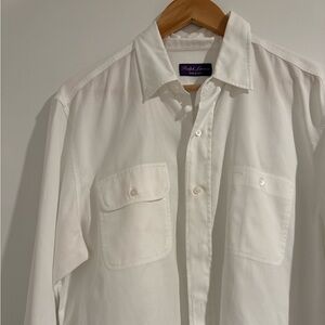 Ralph Lauren Purple Label White Men’s Button Down Shirt
